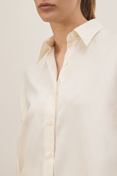 Marghe Shirt in Silk - Milk | Umit Benan