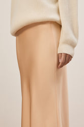 Michelle Skirt in Silk - Peach | Umit Benan