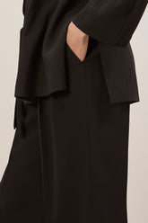 Luisa Trousers in Silk and Wool - Black | Umit Benan