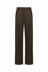 Luisa Trousers in Wool - HB Green | Umit Benan