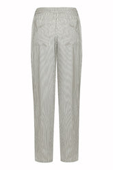 Julian Pants in Silk - Black Thin Stripes | Umit Benan