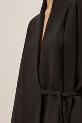 Kimono Giorgia in Seta e Lana - Nero | Umit Benan
