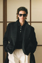 Luisa Coat in Cashmere - Black | Umit Benan
