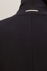 Carol Belted Coat in Cashmere and Virgin Wool - Dark Navy | Umit Benan