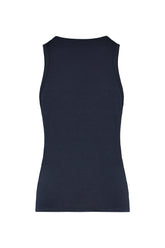 Kate Tank Top in Cashmere and Cotton - Dark Navy | Umit Benan