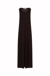 Kate Ribb Dress in Cashmere and Cotton - Benan Brown | Umit Benan