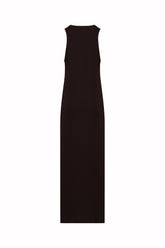 Kate Ribb Dress in Cashmere and Cotton - Benan Brown | Umit Benan