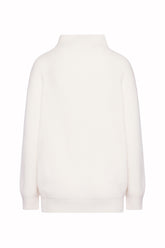Marghe High Neck Sweater in Cashmere - Off White | Umit Benan