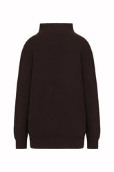 Marghe High Neck Sweater in Cashmere - Benan Brown | Umit Benan