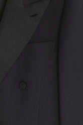 Blazer Robert Tuxedo in Seta e Lana - Nero | Umit Benan