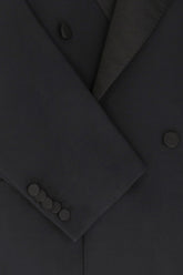 Blazer Robert Tuxedo in Seta e Lana - Nero | Umit Benan