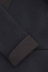 Blazer Robert Tuxedo in Seta e Lana - Nero | Umit Benan