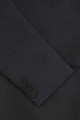 Blazer Bruce Tuxedo in Seta e Lana - Nero | Umit Benan