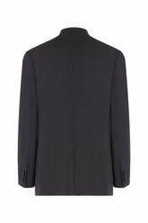 Blazer Bruce Tuxedo in Seta e Lana - Nero | Umit Benan