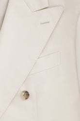 Blazer Pietro a Sei Bottoni in Cashmere e Cotone - Crema Chiaro | Umit Benan
