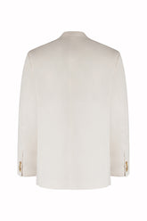 Blazer Pietro a Sei Bottoni in Cashmere e Cotone - Crema Chiaro | Umit Benan