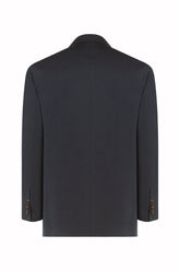 Blazer Pietro a Sei Bottoni in Cashmere e Cotone - Blu Scuro | Umit Benan