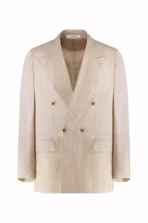 Blazer Doppiopetto Richard in Lino e Lana - Crema Chiaro | Umit Benan