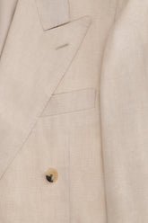 Blazer Doppiopetto Richard in Lino e Lana - Crema Chiaro | Umit Benan
