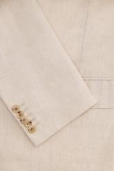 Blazer Doppiopetto Richard in Lino e Lana - Crema Chiaro | Umit Benan