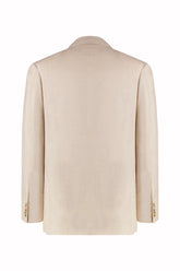 Blazer Doppiopetto Richard in Lino e Lana - Crema Chiaro | Umit Benan