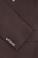 Blazer Doppiopetto Richard in Lino e Lana - Marrone | Umit Benan