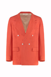 Blazer Doppiopetto Richard in Lino e Seta - Pomodoro | Umit Benan