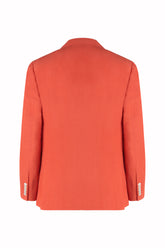 Blazer Doppiopetto Richard in Lino e Seta - Pomodoro | Umit Benan