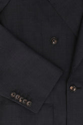 Richard Double Breasted Blazer in Fine Wool - Dark Grey | Umit Benan
