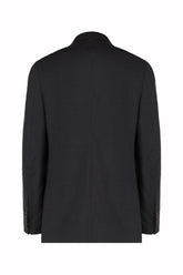 Richard Double Breasted Blazer in Fine Wool - Dark Grey | Umit Benan