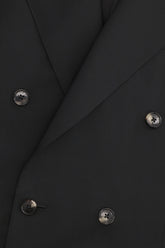 Blazer Doppiopetto Richard in Lana Pregiata - Nero | Umit Benan