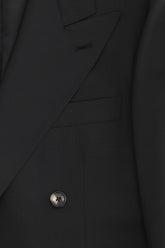 Blazer Doppiopetto Richard in Lana Pregiata - Nero | Umit Benan