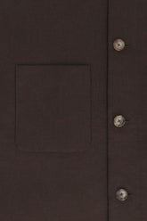Jerome Shirt in Linen and Wool - Brown | Umit Benan