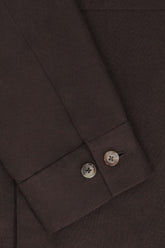 Jerome Shirt in Linen and Wool - Brown | Umit Benan
