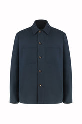 Camicia Jerome in Cashmere e Cotone - Blu Scuro | Umit Benan