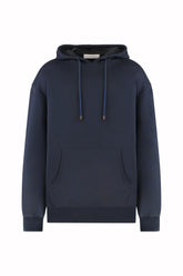 Victory Hoodie in Cotton and Silk - Dark Navy | Umit Benan