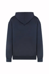 Victory Hoodie in Cotton and Silk - Dark Navy | Umit Benan