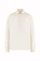 Rugby Polo in Cotton and Silk - Milk | Umit Benan