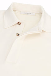 Rugby Polo in Cotton and Silk - Milk | Umit Benan