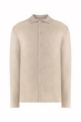 Sunset Shirt in Cashmere and Silk - Light Beige | Umit Benan