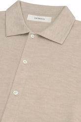 Sunset Shirt in Cashmere and Silk - Light Beige | Umit Benan