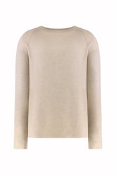 Sunset Crew Neck in Cashmere and Silk - Light Beige | Umit Benan