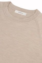 Sunset Crew Neck in Cashmere and Silk - Light Beige | Umit Benan