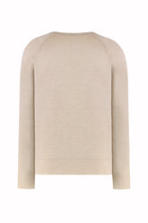 Sunset Crew Neck in Cashmere and Silk - Light Beige | Umit Benan