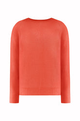 Sunset Crew Neck in Cashmere and Silk - Tomato | Umit Benan