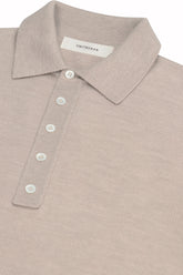 Sunset Polo in Cashmere and Silk - Light Beige | Umit Benan