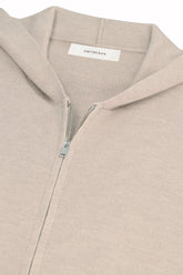 Sunset Hoodie in Cashmere and Silk - Light Beige | Umit Benan