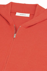 Sunset Hoodie in Cashmere and Silk - Tomato | Umit Benan