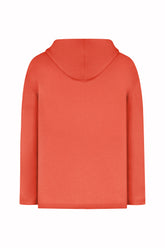 Sunset Hoodie in Cashmere and Silk - Tomato | Umit Benan