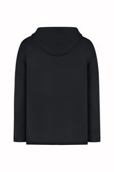 Sunset Hoodie in Cashmere and Silk - Black | Umit Benan